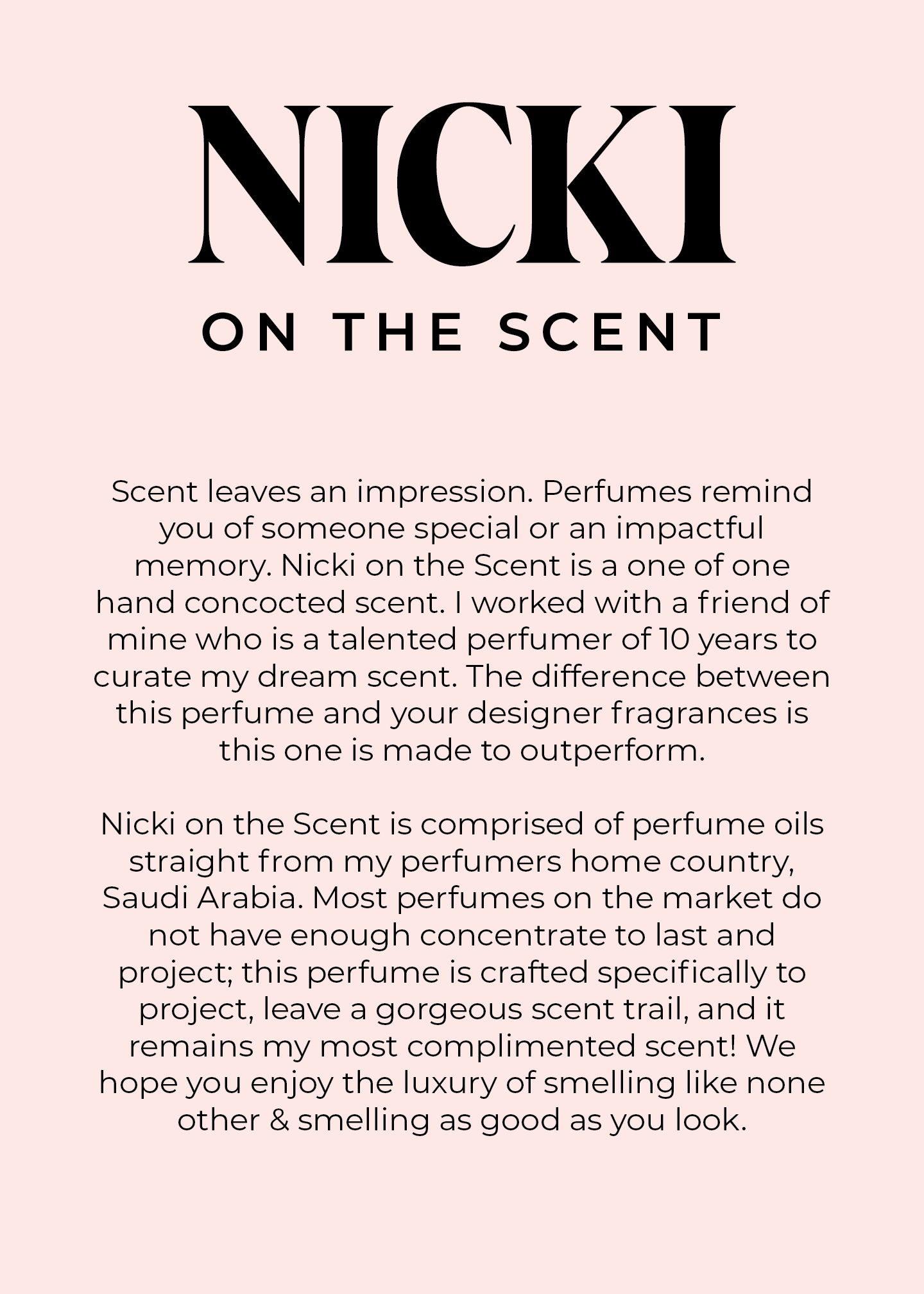 NICKI ON THE SCENT (30ML)